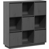 Furnova Visoka omara siva 110,5x35x117 cm trdna borovina, (21954832) | Shoptok.si