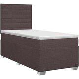  Boxspring krevet s madracem Tamno smeđa 100 x 200 cm Tkanina - Tamno smeđa 100 x 200 cm Dizajn linija | shoptok.hr