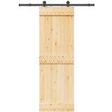 vidaXL Drsna vrata s kompletom vodil 70x210 cm trdna borovina | Shoptok.si