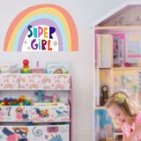 Ginger Home Komplet 2 komada naljepnice SUPER GIRL za dekoraciju dječje sobe, zida, prozora, namještaja | shoptok.hr