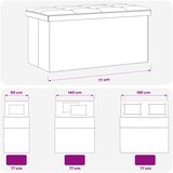 Sklopiva klupa za pohranu Tamnosiva 180 kg 80 L 77 x 38 x 38 cm | shoptok.hr