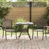  3-delni vrtni bistro set iz bronastega lita aluminija, (22015565) Cene