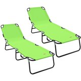 Sklopiva ležaljka za sunčanje 2 pcs Zelena 188 x 57 x 86,5 cm | shoptok.hr