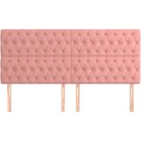  Uzglavlje roza 180x7x118/128 cm baršunasto | shoptok.hr