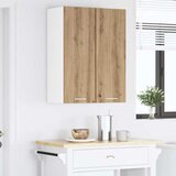 Viseći ormarić 2 pcs Umjetnički hrast i bijela 30 x 31 x 80 cm | shoptok.hr