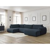 Bobochic Paris Tamno plava sklopiva kutna garnitura od samta (s desnim kutom/u obliku slova "U") Lucien – | shoptok.hr