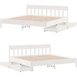 vidaXL Okvir kreveta bez madraca bijeli 180x200 cm od masivne borovine | shoptok.hr