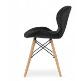  Set okrugli stol TODI 80 crni + 4 stolice LAGO crne boje | shoptok.hr