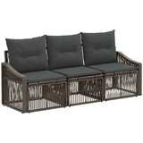 vidaXL Vrtna sedežna garnitura 3 pcs Siva poli ratan, (5000269516) | Shoptok.si