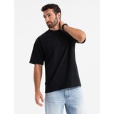 Ombre Men's cotton LOOSE FIT t-shirt with round neckline - black | Eponuda.ba