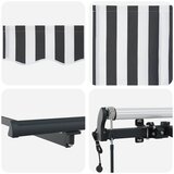 Tenda na automatsko uvlačenje antracit i bijela 450x300 cm | shoptok.hr