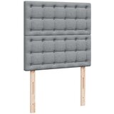 Box spring krevet s madracem svjetlosivi 90x190 cm od tkanine | shoptok.hr