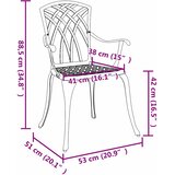  Vrtna stolica 2 pcs Crna 53 x 51 x 88,5cm Aluminij | shoptok.hr