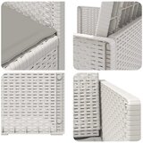  Vrtne stolice za blagovanje 2 pcs Bijela i svjetlosiva PP | shoptok.hr