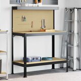  Radne klupe s policom Crna 81 x 41 x 145 cm Konstruirano drvo | shoptok.hr