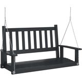  Vrtna klupa za ljuljanje s metalnim lancima crna od jelovine | Eponuda.com