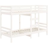 Krevet na kat bijeli 90 x 190 cm od masivne borovine | shoptok.hr