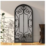  Ogledalo crno 100 x 45 cm željezno za unutarnju upotrebu | shoptok.hr