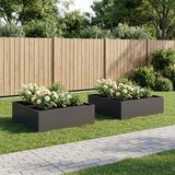  Vrtna saksija 2 kom. Crna 100 x 100 x 30 cm Čelična vrata | shoptok.hr
