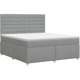  Boxspring krevet s madracem Svjetlosiva 160 x 200 cm Tkanina - Svjetlosiva 160 x 200 cm Dizajn linija | shoptok.hr