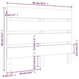  Uzglavlje bijelo 90 x 3 x 80 cm od masivne borovine | shoptok.hr
