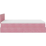 vidaXL Okvir kreveta s madracima ružičasti 120x200cm baršunasti | shoptok.hr