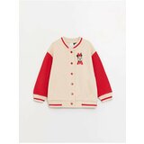 LC Waikiki LCW Baby College Collar Long Sleeved Minnie Mouse Printed Bomber Jacket for Baby Girl Cene'.'