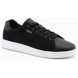 Ombre Men's combined material sneakers shoes - black Cene