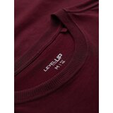 Ombre Men's cotton t-shirt with pocket - maroon | Shoptok.si