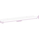  Zidne police 4 kom crne 115 x 9 x 3 cm | shoptok.hr