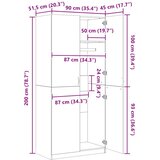  Ormar Artisan hrast 90x52x200 cm izrađeno drvo | shoptok.hr