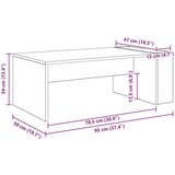  Stolić za kavu Betonski sivi 95 x 50 x 34 cm Konstruirano drvo | shoptok.hr