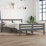  Okvir za krevet od masivnog drva sivi 140 x 190 cm | Eponuda.ba