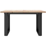  Stolić za kavu O-oblika 70x70x40 cm borovina i čelik | Shoptok.si