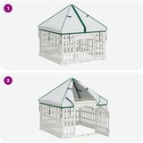  4-panelni ogradni igralište za pse s krovom 88 x 58 cm Plastika | Shoptok.si