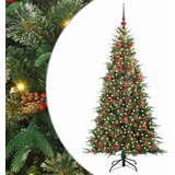 vidaXL Umjetno božićno drvce s nogom s stalakom Zelena 180 cm PE i PVC | shoptok.hr