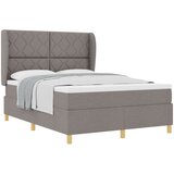 vidaXL Box Spring postelja z vzmetnico Taupe 140x200 cm Tkanina, (22053022) Cene