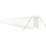  Rastlinjak z jeklenim okvirjem bel 8 m² 24x2x2 m | Shoptok.si