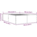  Okvir za krevet boja hrasta 135x190 cm od konstruiranog drva | shoptok.hr