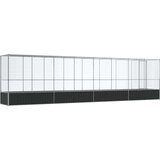 vidaXL Kavez za ptice s produžetkom srebrni 834 5x107x212 cm čelični | shoptok.hr