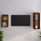 TV omarica 2 kosa medeno rjava trdna borovina, (20732073) | Shoptok.si