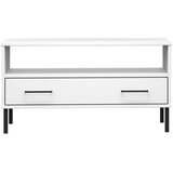  Stolić za kavu s metalnim nogama bijeli 85x50x45 cm drveni OSLO | shoptok.hr