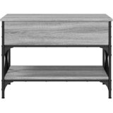  Stolić za kavu siva boja hrasta 70x50x50 cm od drva i metala | shoptok.hr