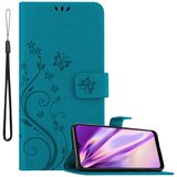 Cadorabo Ohišje, združljiv s Samsungom v cvetlični modri barvi - zaščitni pokrov v oblikovanju cvetja z magnetnim zapiranjem, stoječimi funkcijami in režami za kartice, (20591950) Cene
