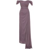 Trendyol Powder Draped Glitter Long Evening Dress | shoptok.hr