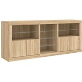 vidaXL Komoda s LED svjetlima boja hrasta sonome 162 x 37 x 67 cm | shoptok.hr
