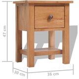 vidaXL noćni ormarići 2 kom 36 x 30 x 47 cm od masivne hrastovine | shoptok.hr
