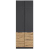 Modern Living Nastavek Za Omaro Max, Temno Siva, Barva Hrasta | Shoptok.si