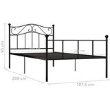  Okvir za krevet crni metalni 100 x 200 cm | shoptok.hr