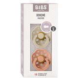 Bibs tolažilna duda - lateks Boheme z okroglim cucljem 6-18 m 2/1 vanilla/peach | Shoptok.si